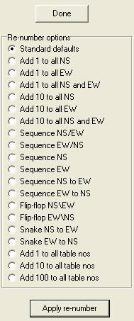 81 Creating a new event Select the re-number option that you require and then click the apply renumber button. To return the standard default values click the standard defaults and apply.
