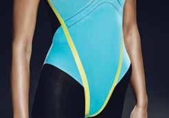 NECK TO KNEE NESS4052 ZONED TENSION body-adapted seam lines placed along the oblique and outer gluteal