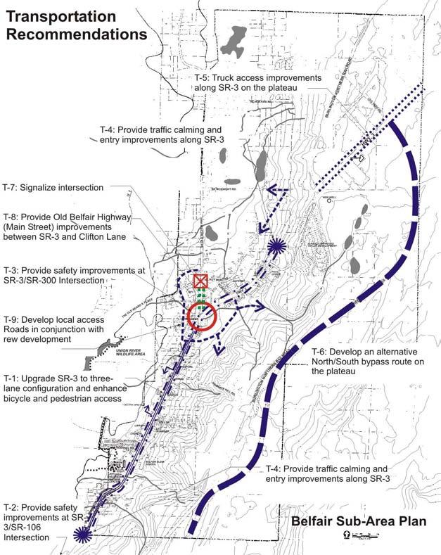 Planning of Transition Areas Examples Belfair Subarea Plan Corridor improvements along SR-3 are a critical part of Belfair s Subarea Plan.