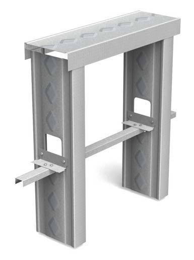 Slip Connections Deep Leg Deflection Track Systems: Head-of-wall vertical deep leg deflection track systems are designed to allow the top of the wall stud to float within the top track legs.