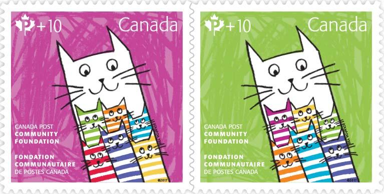 CANADA POST COMMUNITY FOUNDATION Issue date: September 25, 2017 The extra $1 paid for a booklet of these stamps (and 10 for the Official First Day Cover) goes directly to the Canada Post Community