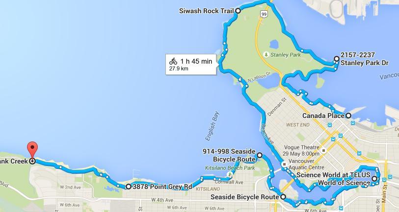 than the older sections along the south side of False Creek and leading west along the south shore of English Bay.