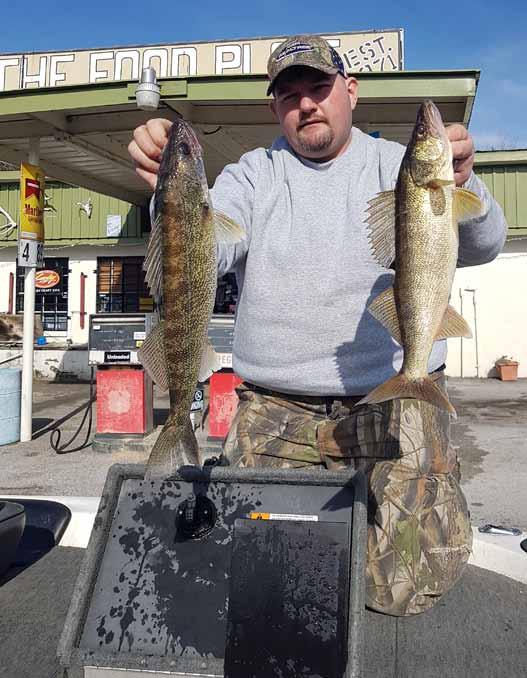 till fish quit biting! - AMERICAN OWNED - George Urban, owner of Watts Bar Bait & Tackle, with walleye catch below dam.