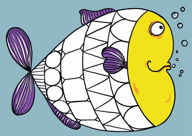 Shapes In Fish Fish has many shapes. What all can you spot! Help your child count the number of each shape and make a note of the number against the shape on the side.