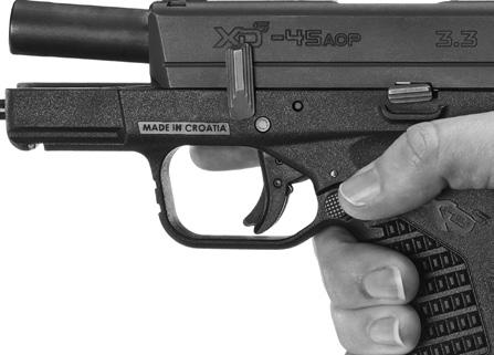 FIELD STRIP NOTE: FIELD STRIPPING PROCEDURES ON THE XD-S ARE THE SAME REGARDLESS OF CALIBER.