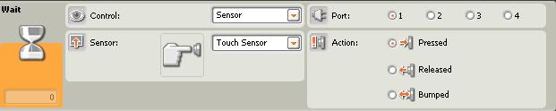NXT ekraani abil on võimalik roboti ekraanile kirjutada teksti või joonistada pilte ning määrata asukoht ekraanil. Ootamise ploki alt on võimalik valida andureid.