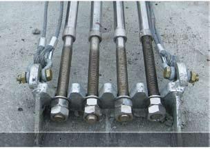 Note: An inspection hole is drilled into each stainless steel end fitting to ensure the wire rope cables are properly inserted into the end fittings before swaging.