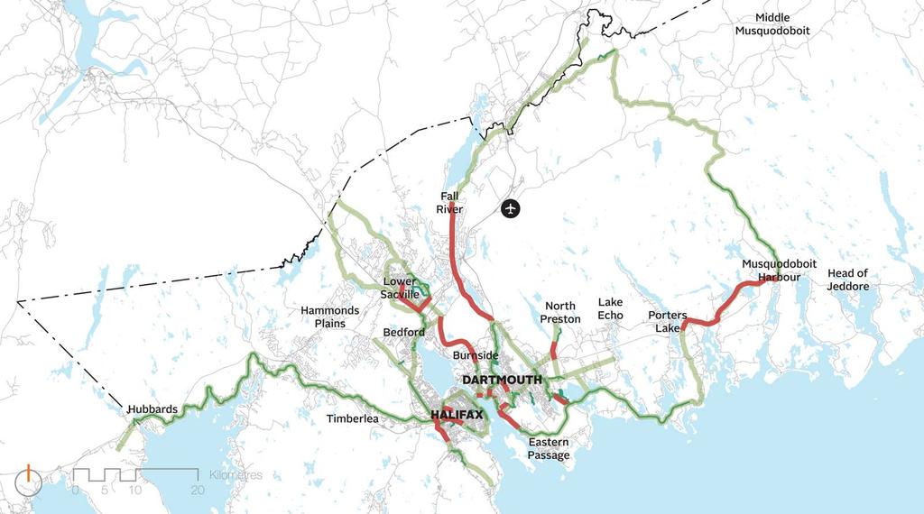 ACTIVE TRANSPORTATION BICYCLING: PROPOSED NETWORK HALIFAX PENINSULA AND DARTMOUTH Proposed Bicycle