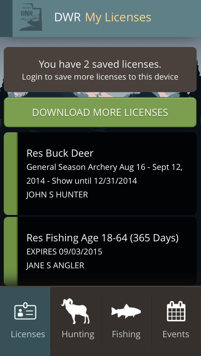 EXECUTIVE SUMMARY Utah Hunting and Fishing The official mobile hunting and fishing application from the Utah Division of Wildlife Resources (DWR) was created to provide outdoorsman the very best