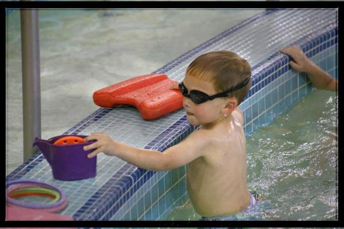 Lil shrimp Preschool: 3-5 yrs. For The Non-Swimmer: It is fun to make bubbles and get my eyes and ears wet! My teacher will help me float and glide in the water.