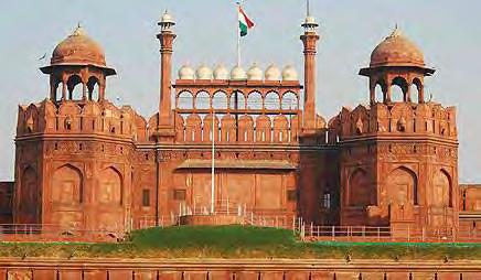 On 15th of August every year the National Flag of India is hoisted at the Red Fort by the Prime Minister, celebrating India's independence.