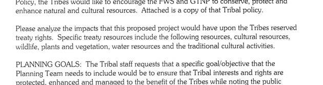 3-17. The agencies acknowledge that the protection of tribal heritage resources is an important component of this plan, but they believe that the stated goals and objectives in