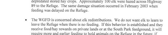 5-13 (cont.). In December 2004 elk on the refuge were in good physical condition but had difficulty accessing forage in some areas because of crusted snow conditions.