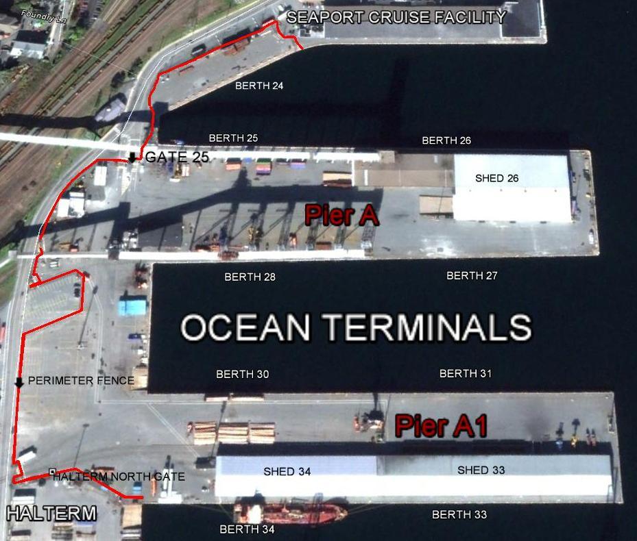 Annex H: Ocean Terminals Ocean Terminals is a breakbulk terminal operated by the HPA. The terminal consists of two primary finger piers: Pier A and Pier A1.