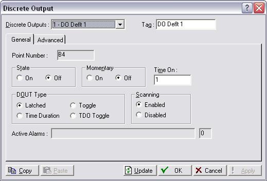 Configuring the RTU 13 DO Settings DO point configuration is required if a Discrete Output type of control valve is used.