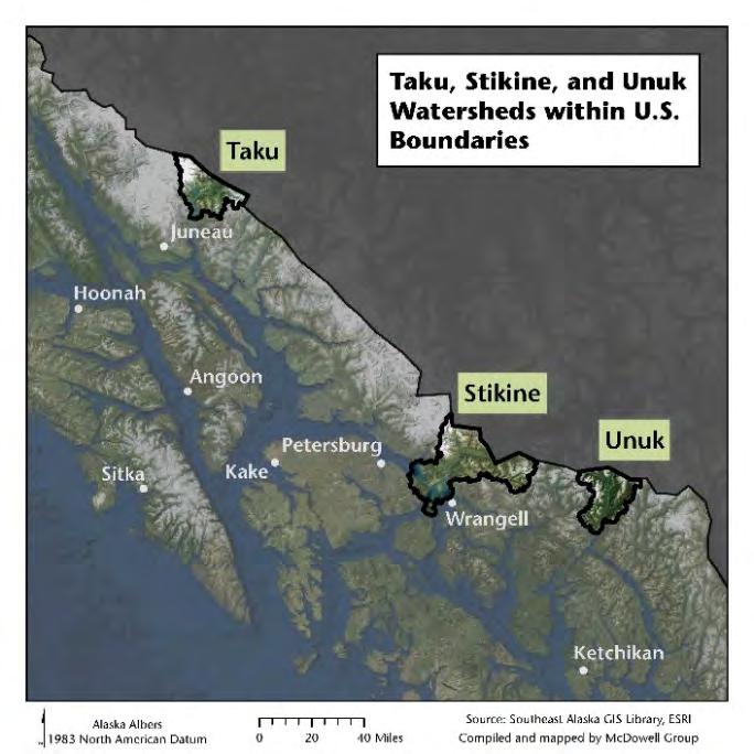 Scope of Work This analysis focuses on economic activity in Alaska associated with the Taku, Stikine, and Unuk River watersheds. The analysis measures direct, indirect, and induced economic effects.