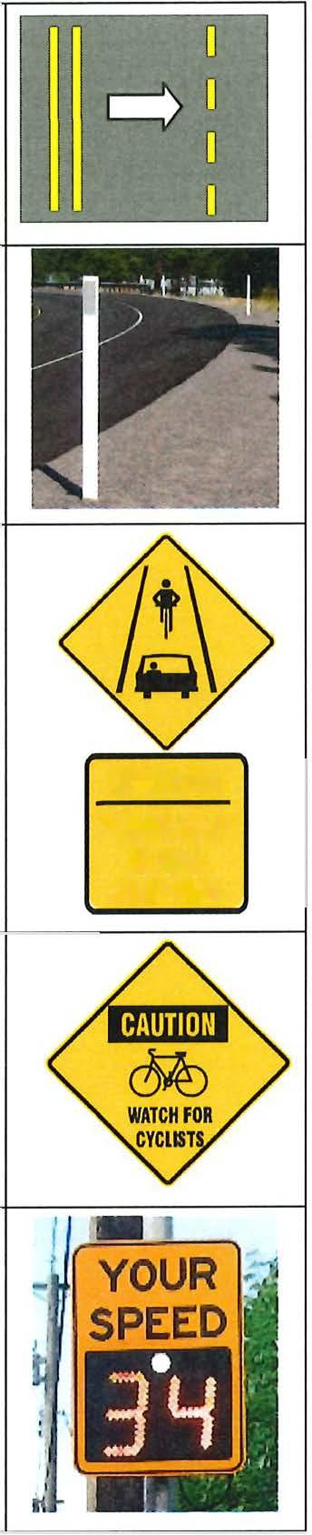 along curve "Single File" Sign age (8 signs in each direction) SINGLE FILE CHANGE LANES TO PASS WHEN SAFE