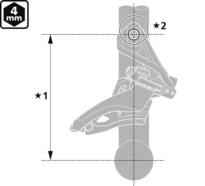 INSTALLATION TECH TIPS Check by holding a hexagon wrench against the flat surface of the largest chainring as shown in the illustration. 2.
