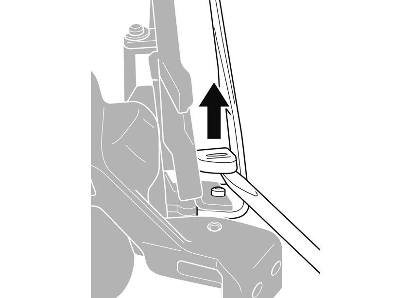 Insert a small slotted screwdriver into the gap as shown in the illustration.