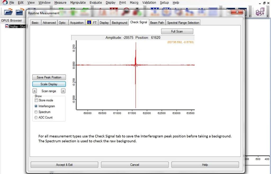 Fig. 7 Check Signal Tab Load your pre-defined experiment file from the basic tab. You can save your data file and define the file path in the Advanced tab.