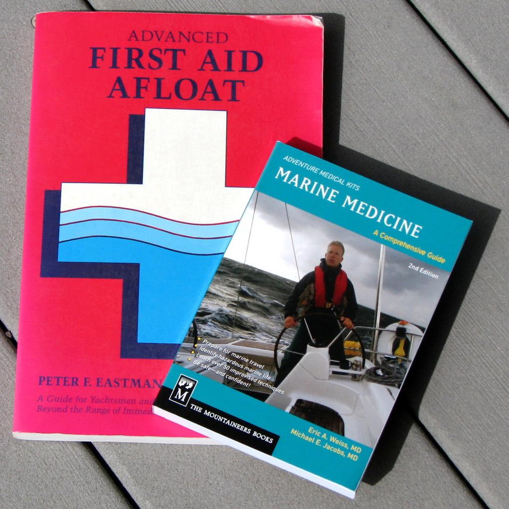 There are two highly regarded first aid manuals that should be considered. Marine Medicine, A Comprehensive Guide, written by Dr. Eric Weiss and Dr.