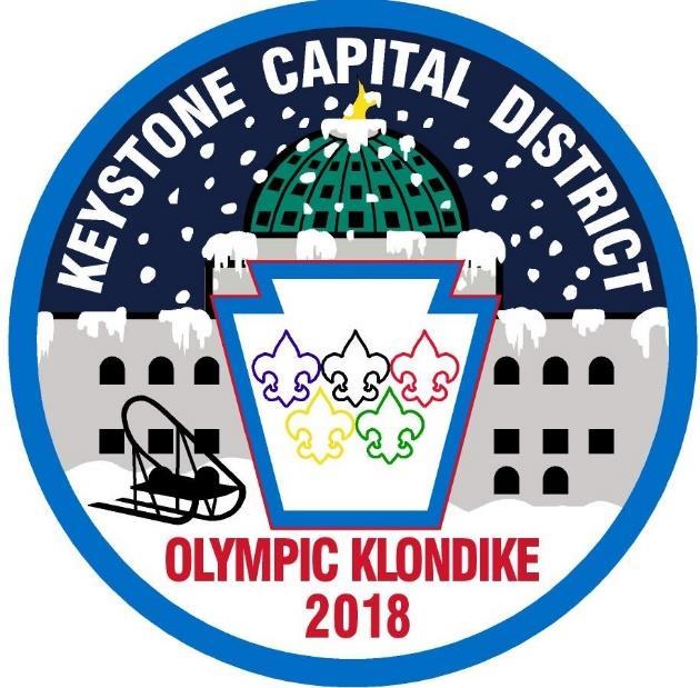 Keystone Capital District Klondike February 9-11, 2018 (Troops may arrive Saturday, February 10, and depart after Awards Ceremony) Fees for overnight camping are separate from Klondike fee.