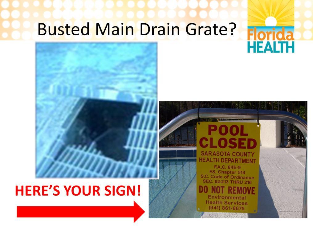 Busted main drain