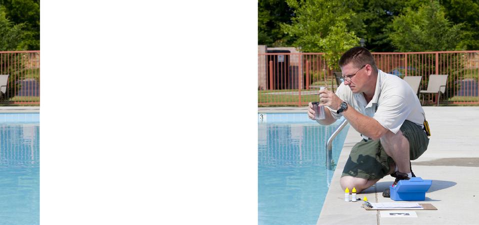 Required Pool Tests CHEMICAL & SAFETY/OPERATIONAL TESTS Type of Test Frequency Pools with automatic monitoring devices require manual testing at least once a day Free Available Chlorine (FAC) ph