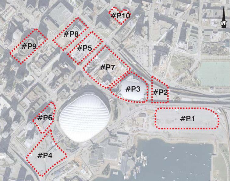 Exhibit 5: Observed Parking Lot Locations for GM Place Transportation Survey Exhibit 6: Observed Parking Lot Accumulation for GM Place Transportation Survey For the hockey game, a key finding was
