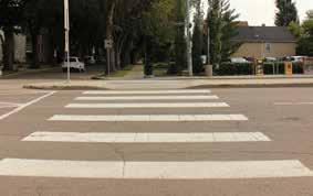 Where possible, separate curb letdowns should be properly aligned with crosswalks with directional guidance provided for those with visual