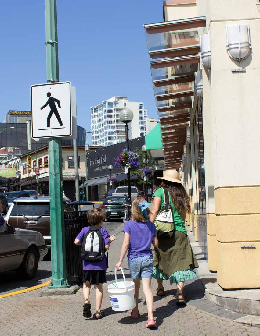 Support programs could include: Information about walking and cycling in Nanaimo, a description of the current pedestrian and cyclist routes, and a link to city pedestrian and bicycle maps and other