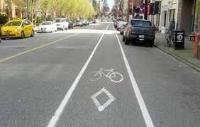 Cycle tracks can be one or two-way and combine the experience of an off-street path with the onstreet infrastructure of a conventional bicycle lane.