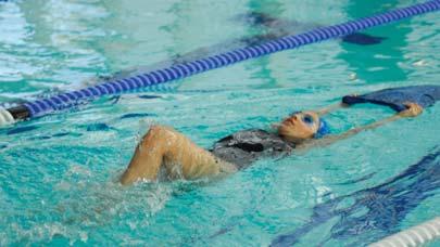 Backstroke Backstroke is the only stroke that is swum on the back.