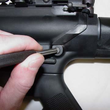 12.3 UPPER AND LOWER RECEIVERS 1. Push the takedown pin (L-23) as far as it will go.