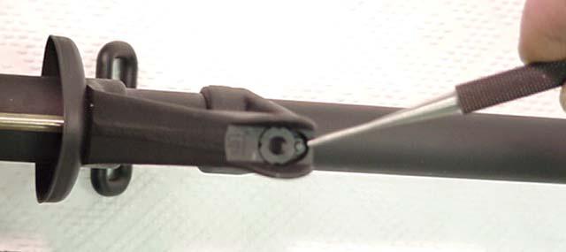 8. Drip lubricant on the front sight detent.