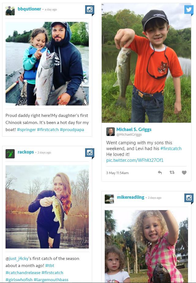 #FirstCatch Campaign Tagboard on TMF Follow and use #FirstCatch See what