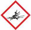 Pictgram of hazards Explosives,, Organic peroxides Flammable gases, Flammable aerosols, Flammable liquids,