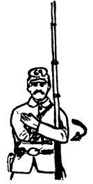 Grasp Trigger guard with the right hand and lower Musket to position of shoulder arms.