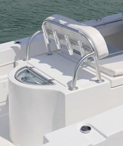 138 Gallons Fresh Water Capacity: Optional Livewell Capacity: 50 Gallons Steering: Hydraulic Twin Ram