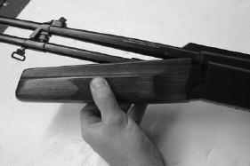 Instructions For Assembly Of Combination Rifle/Shotgun (cont d) 4. Now that the barrels have been locked into the receiver, you must reattach the forend to the barrels.