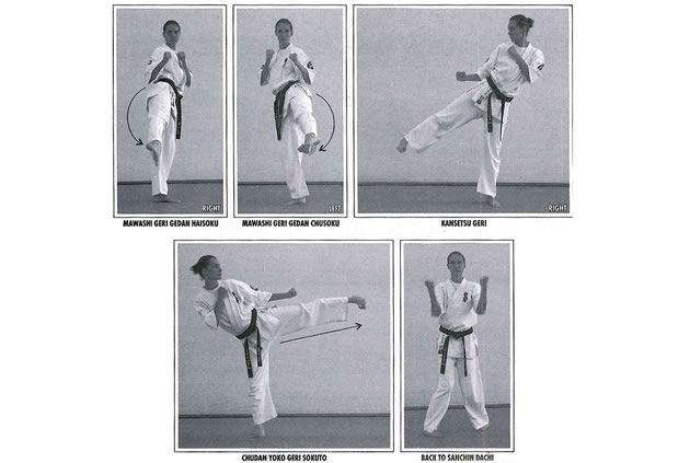 Kyu images have been reproduced from the book Traditional Kyokushin Karate with kind permission of the author Sensei Piotr Szeligowski 4th Dan Kata Pinan-Sono-Ni. Renraku (Free style stance) 1.