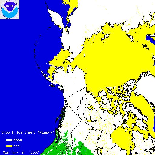 Can you see the seasonal changes in sea-ice cover?