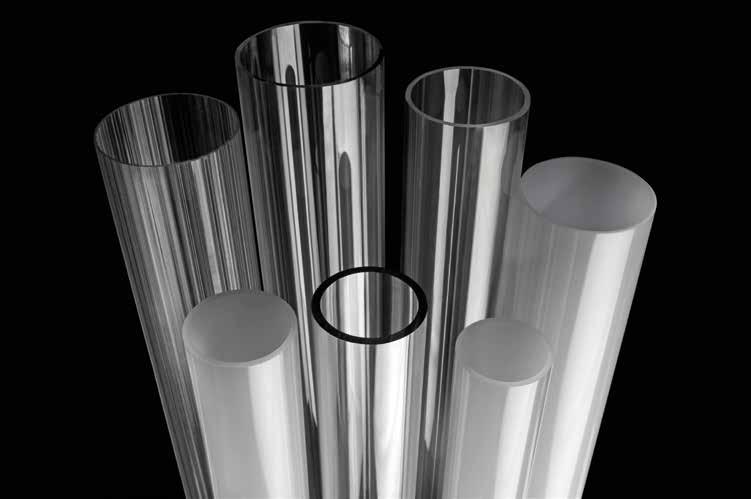 POLYCARBONATE TUBES Polycarbonate Transparent and Opal Tubes are extruded in UV stabilized high mechanical resistance material.