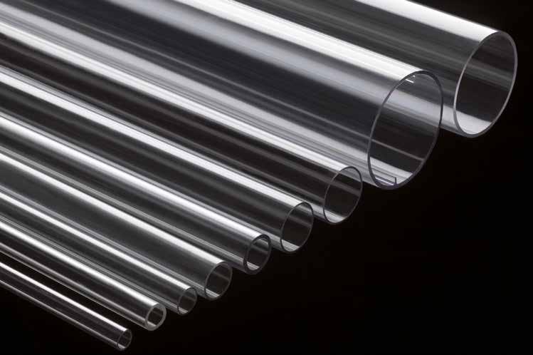 PMMA TUBES PMMA Tubes are extruded in transparent or opal material.