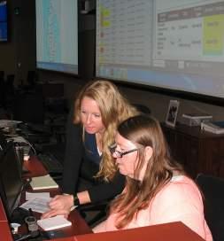 Sandra Pittman, front, with Stephanie Hendrix, Emergency Coordinator.