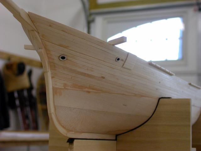 Bulwark and upper hull planking Bulwark planking recessed 1/32 from upper hull Upper hull planking