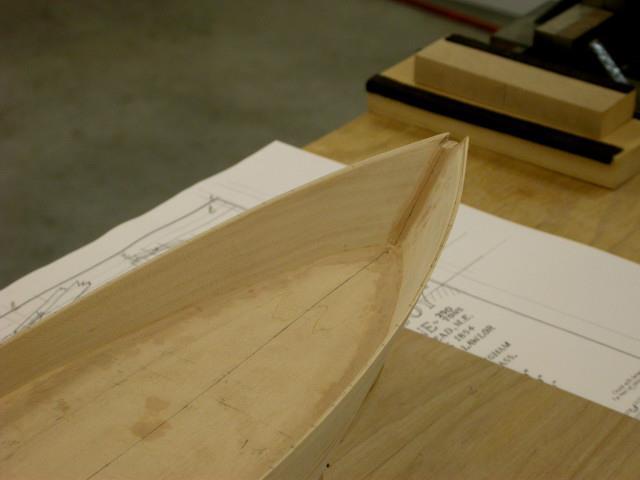 Inner bulwarks Finish with sanding sticks Control thickness to