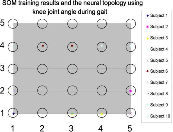 6 J. Med. Biol. Eng., Vol. 31 No. 4 11 Figure 7. (a) SOM training results and the neural topology using the hip joint angle during gait (5 neurons used).