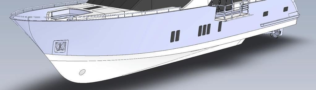 This project is a joint venture with Evan Marshall out of London GCMNA is providing the Hull Design, Naval Architecture and Engineering, while Evan is doing both the exterior and interior styling on