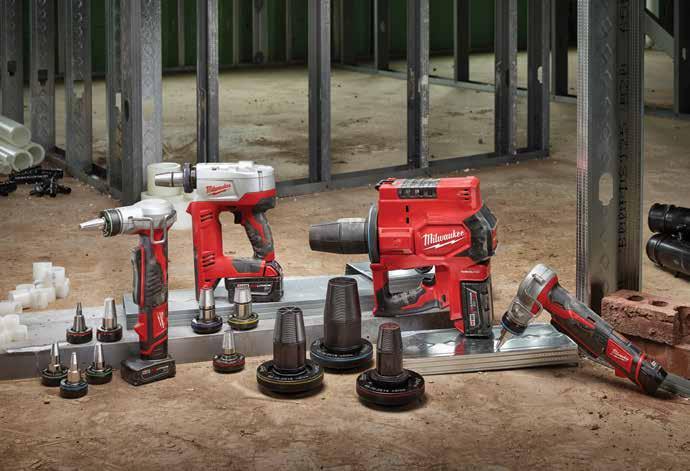 They offer continuous expansions for maximum install speed, have magnesium construction for jobsite durability, and feature an autorotating head for convenient operation for expanding 2", 2½" and 3"